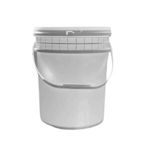 20 Liter 5 Gallon Plastic Bucket Pails with Lid Container - European Style